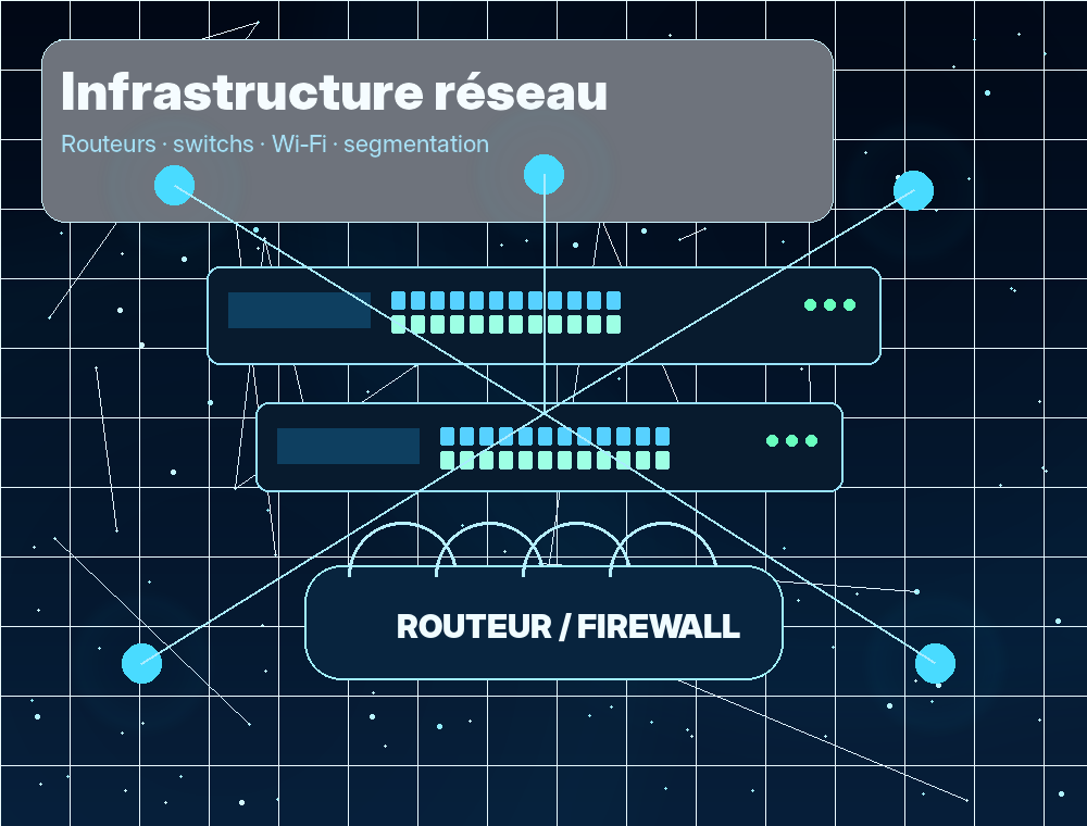 Routeur, switch et infrastructure réseau